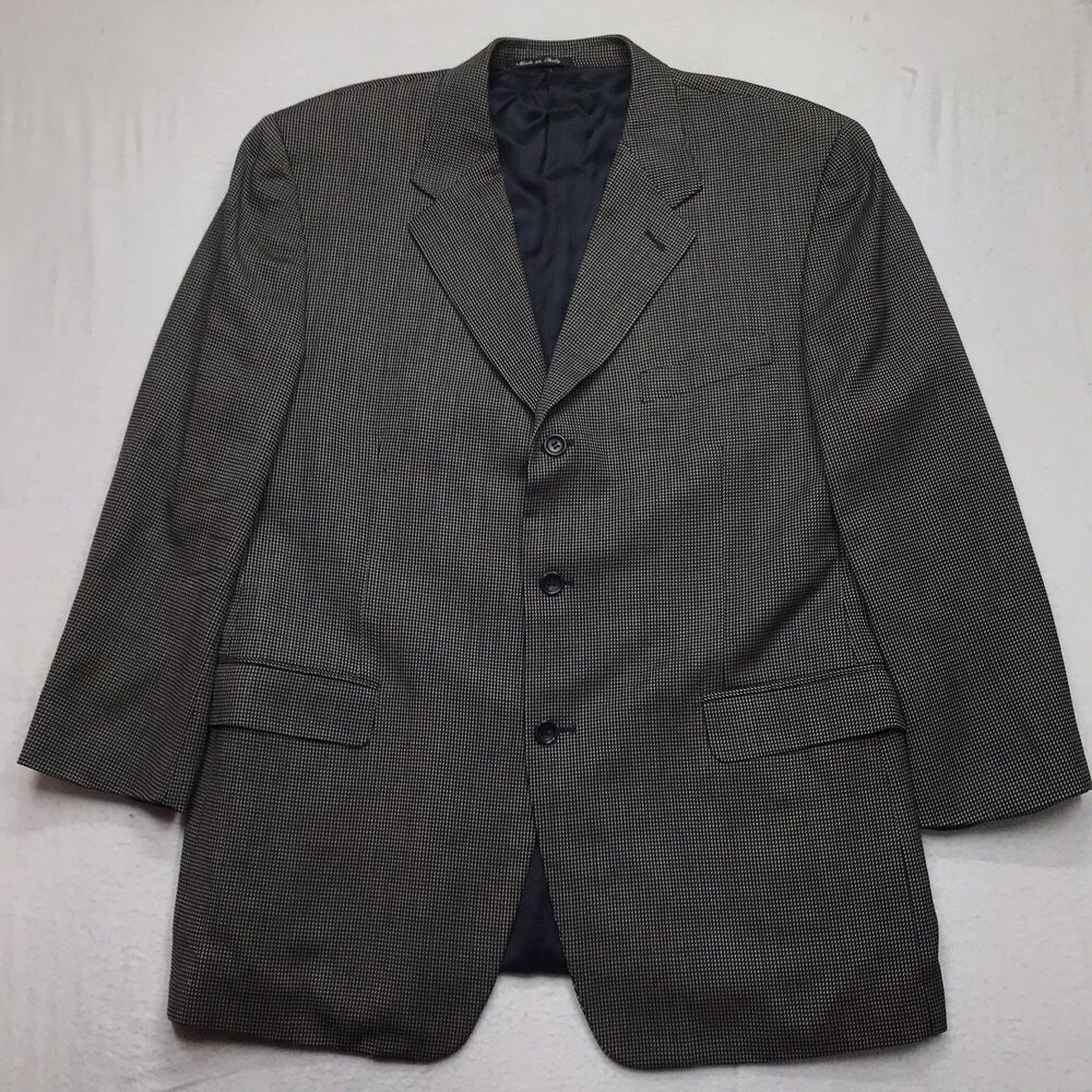 CANALI Proposta Super 120s Blazer Men 46L Birds Eye Delfino Wool Fabric Italy